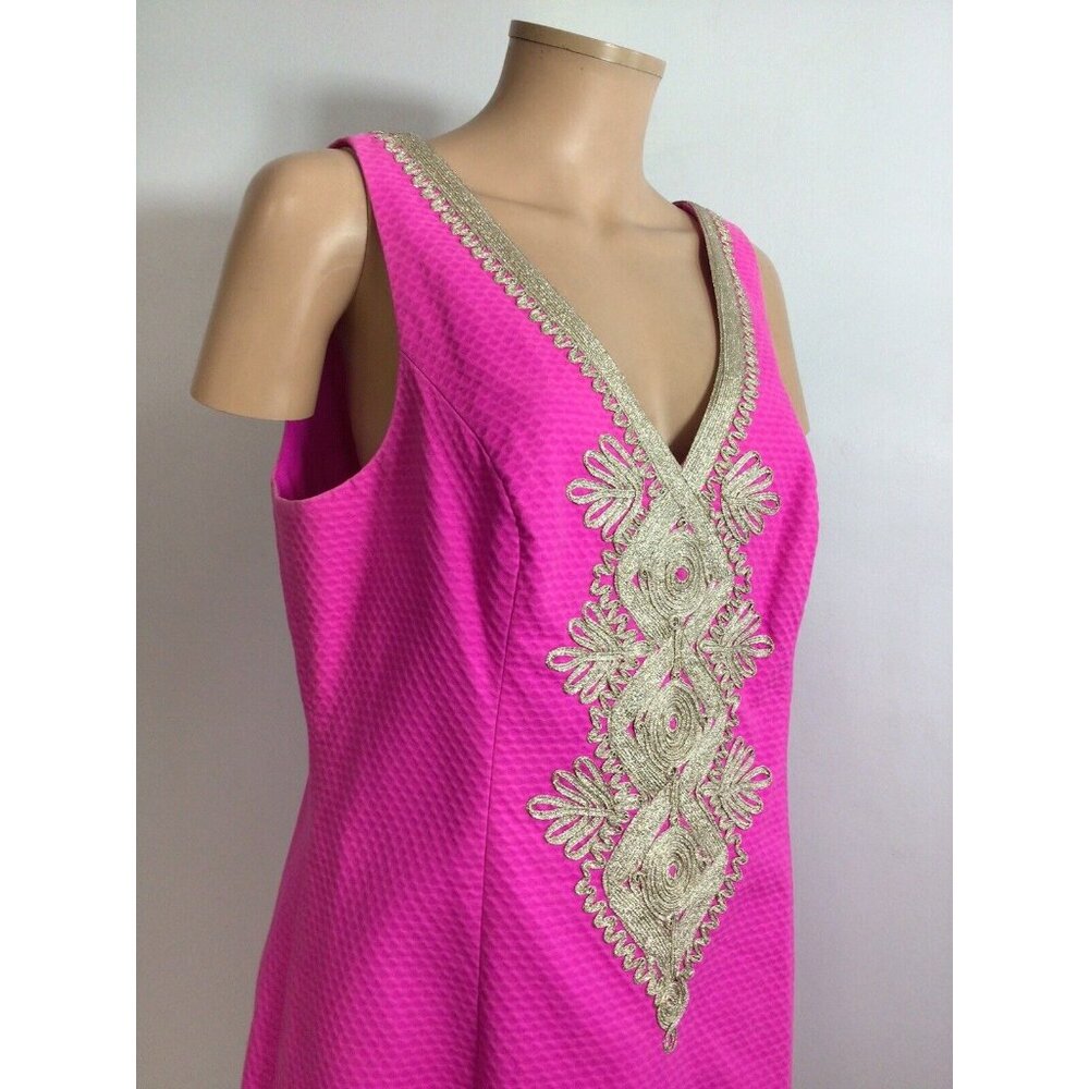 Lilly Pulitzer Pink Dress with Gold Accents - Picture 2 of 9